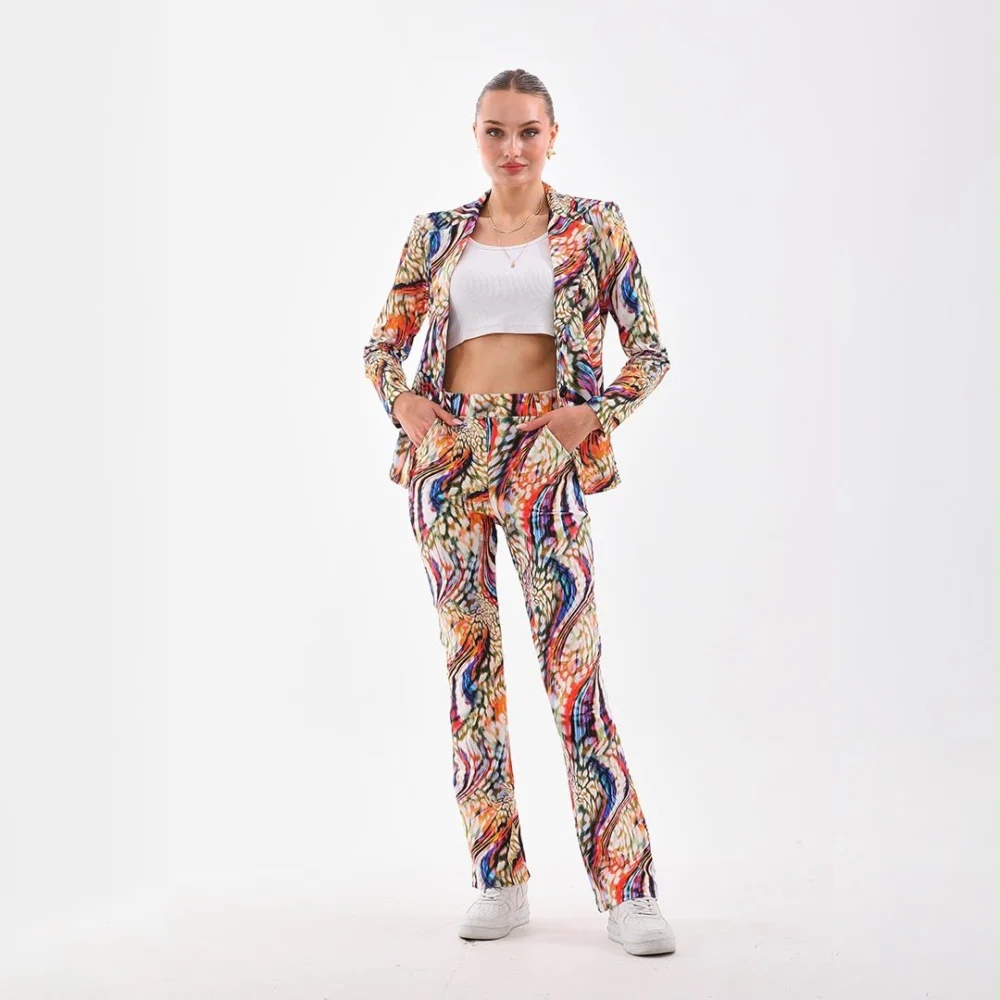 Blazer en broek golfprint – foto 2